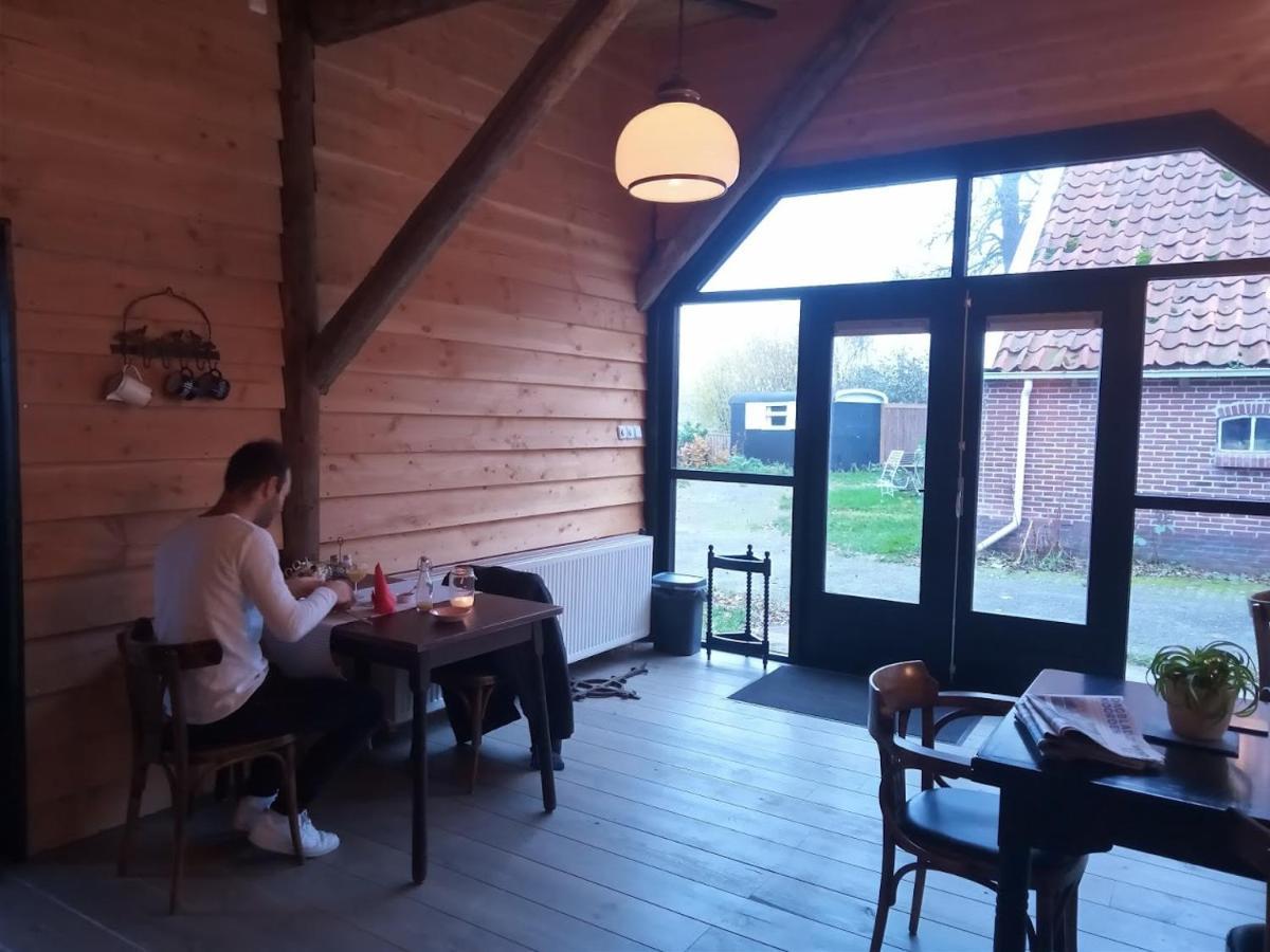 Pipowagen Elsebein Groningen Westerwolde Unieke Ligging Met Eigen Tuin En Vrij Uitzicht Over Veld Naar Natuurgebied Onstwedde Exterior foto